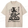 Kyoto-Lion Funny Frog Guitarist Washed T-Shirt