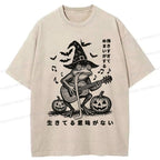 Kyoto-Lion Funny Frog Guitarist Washed T-Shirt