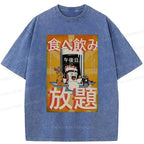 Japanese Washed T-Shirt for Daily Wear
