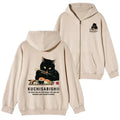 trendy japanese streetwear cat hoodie