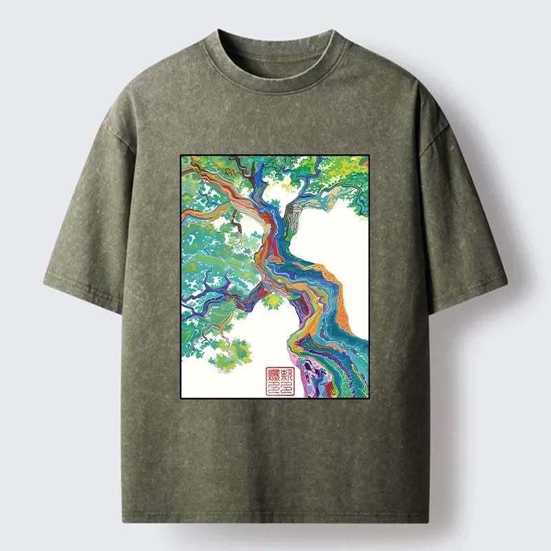 Japanese Ukiyo-e Washed T-Shirt