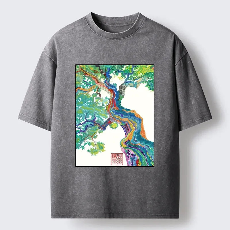 Japanese Ukiyo-e Washed T-Shirt