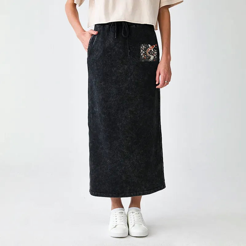 Japanese Washed Terry Skirt On Sale