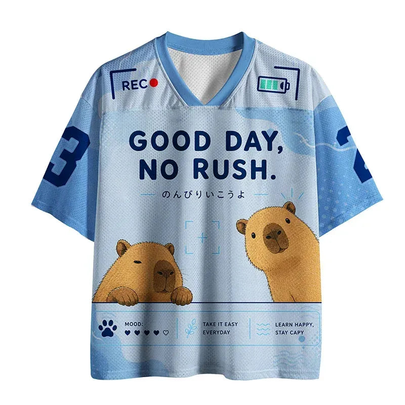 Japanese capybara mesh jersey free shipping