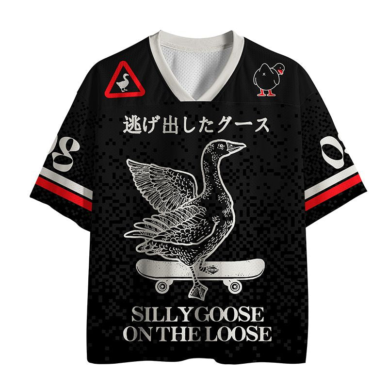 Japanese Kyoto Lion Mesh Jersey for Streetwear