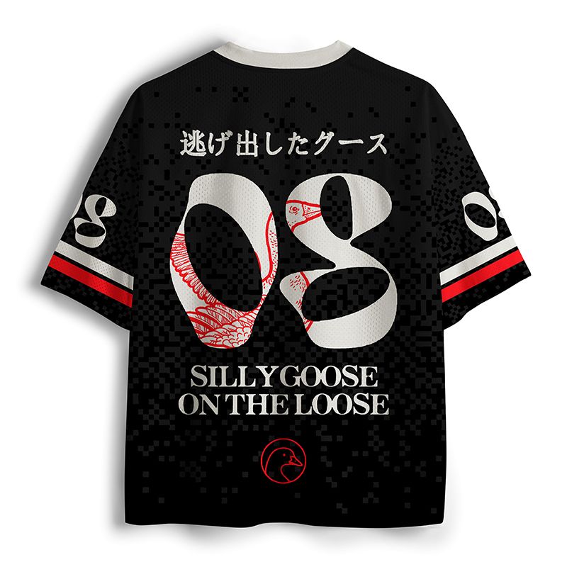 Japanese Kyoto Lion Mesh Jersey for Streetwear
