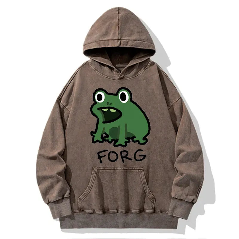 Kyoto-Lion Funny Forg Japan Washed Hoodie