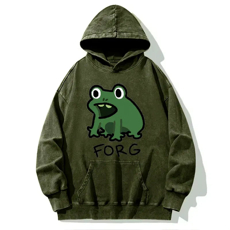 Kyoto-Lion Funny Forg Japan Washed Hoodie