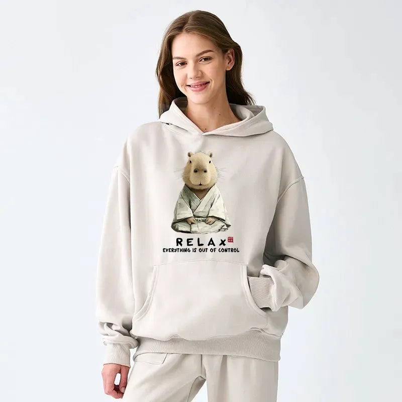 Capybara Fleece Hoodie with Free Shipping