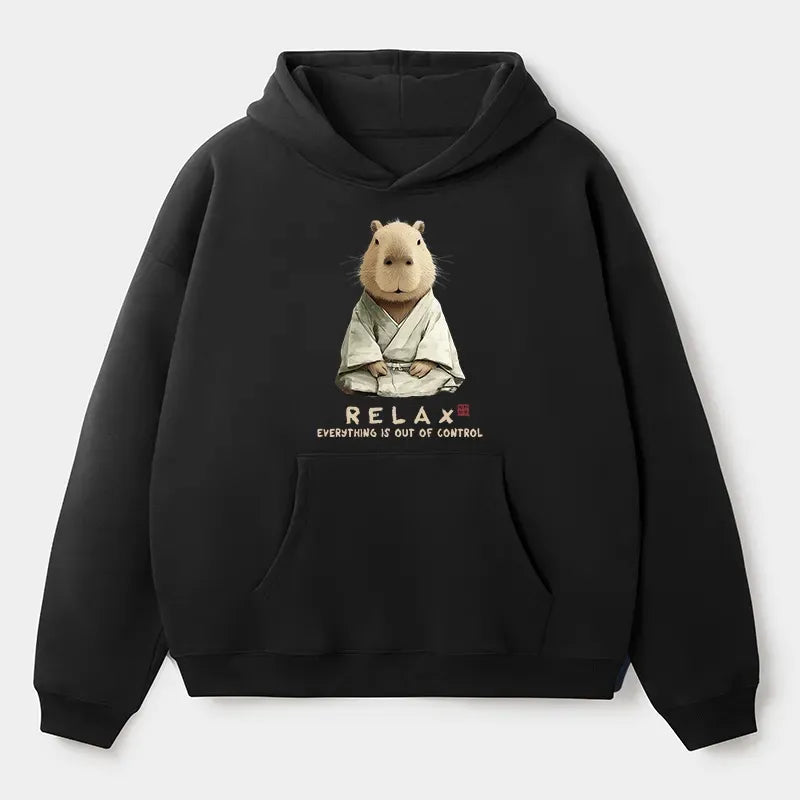 Kyoto-Lion Zen Capybara£ºRelax, it's all chaos Adult Fleece Hoodie