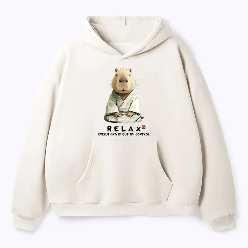 Kyoto-Lion Zen Capybara£ºRelax, it's all chaos Adult Fleece Hoodie