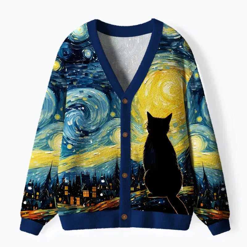 Kyoto-Lion unisex cardigan cozy winter