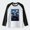 Japanese art raglan long sleeve t-shirt