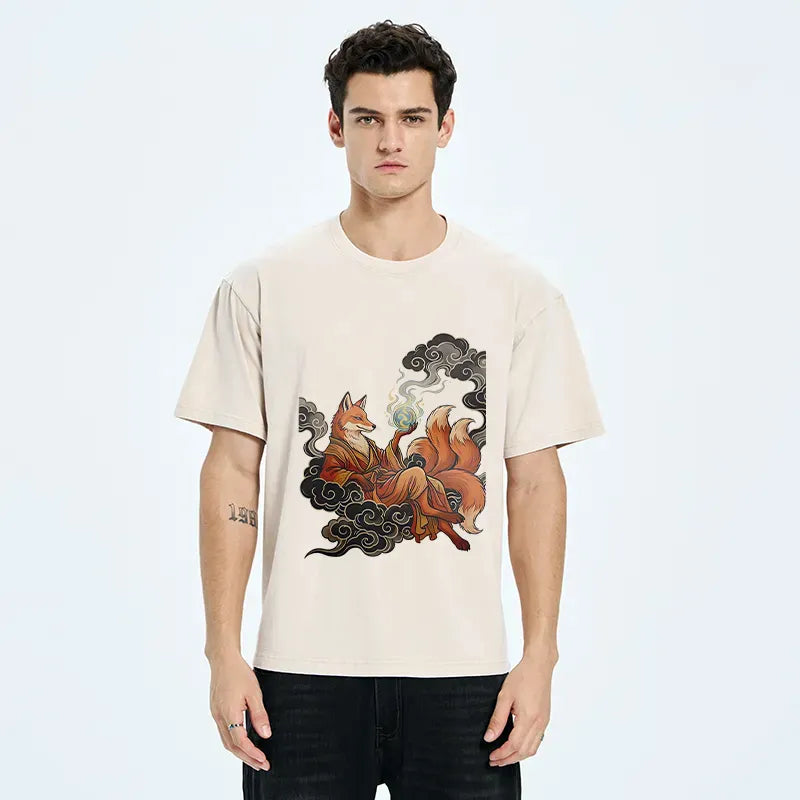 Kyoto-Lion Unisex Cotton Shirt