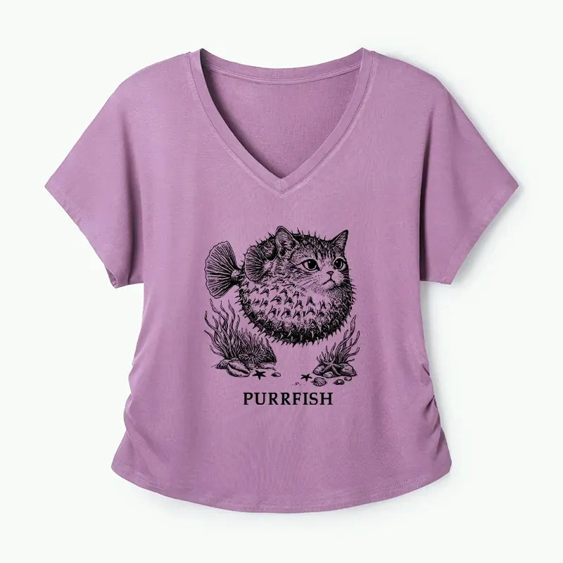 Cute Cat Head Dolman Sleeve T-Shirt Best Seller