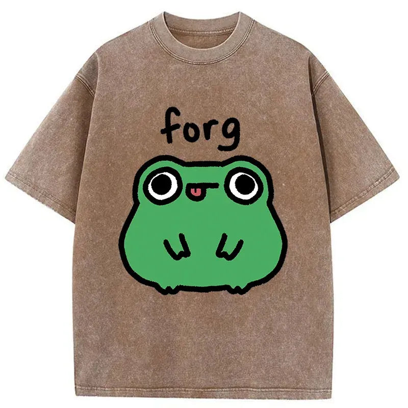 Japanese Frog Meme T-Shirt for Daily Wear