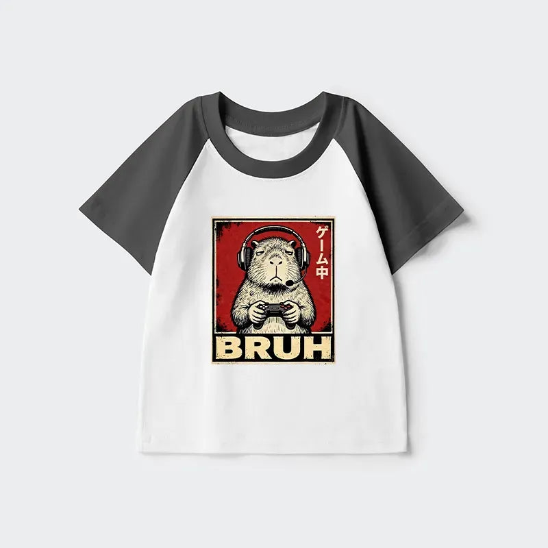 Kyoto-Lion Capybara Games T-shirt Gift for Kids