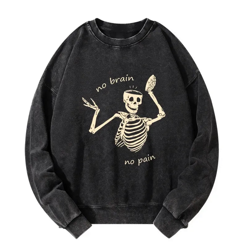 Japanese vintage sweatshirt with skeleton design