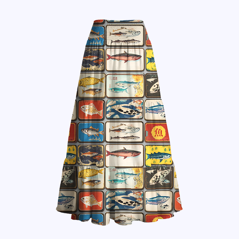 Kyoto Style Maxi Skirt for Women