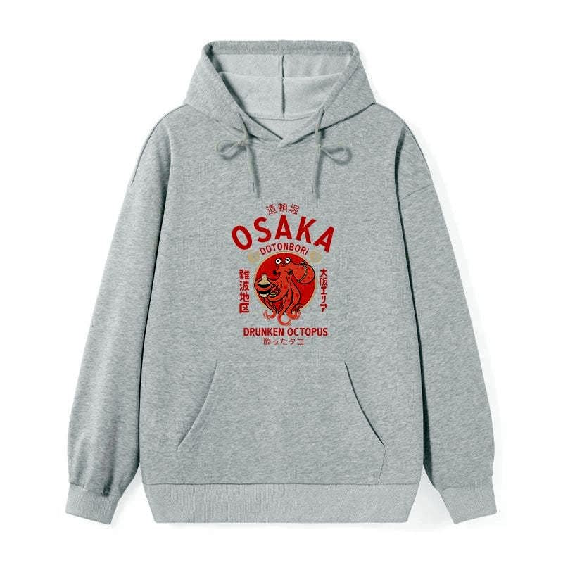 Japanese Drunken Octopus Hoodie for Daily Wear