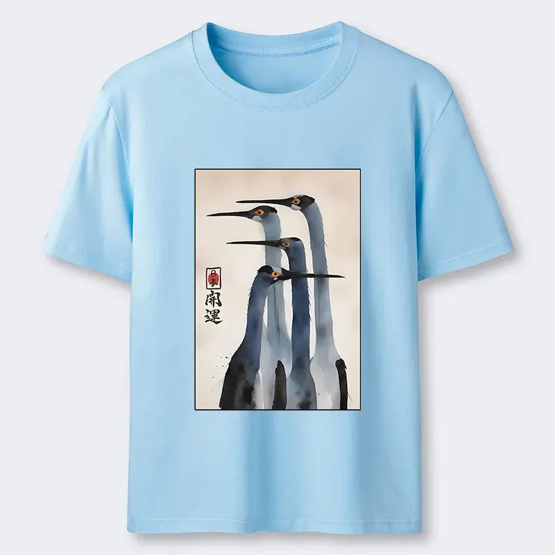 Kyoto-Lion Retro Sandhill Crane Classic T-Shirt