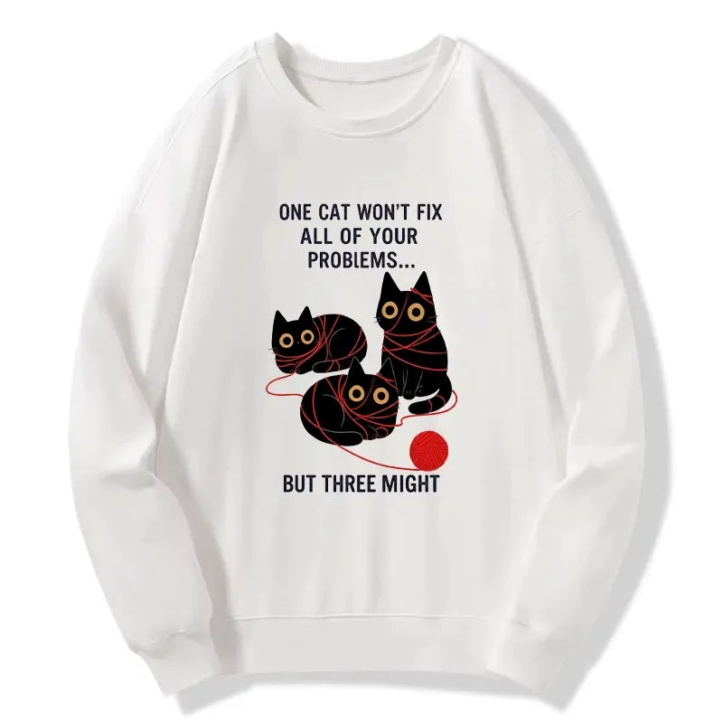 vintage cat sweatshirt for streetwear