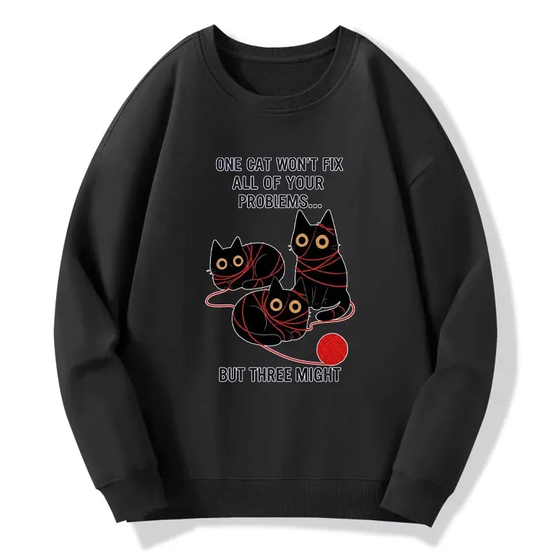 vintage cat sweatshirt for streetwear