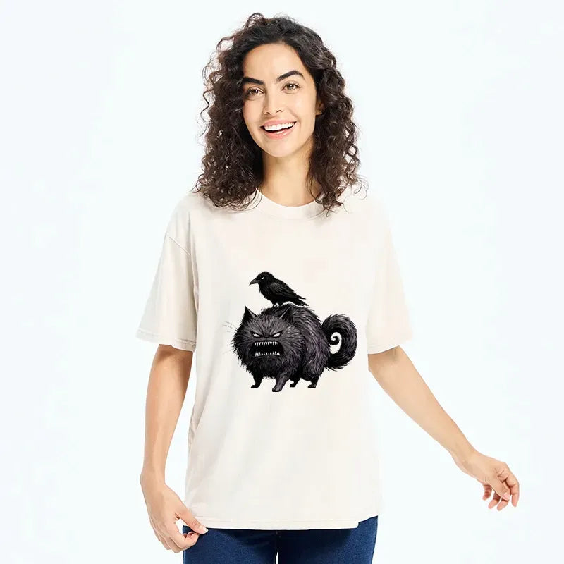 japanese vintage style unisex cotton t shirt
