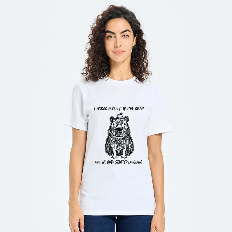 Funny Capybara Japanese T-Shirt for Daily Wear