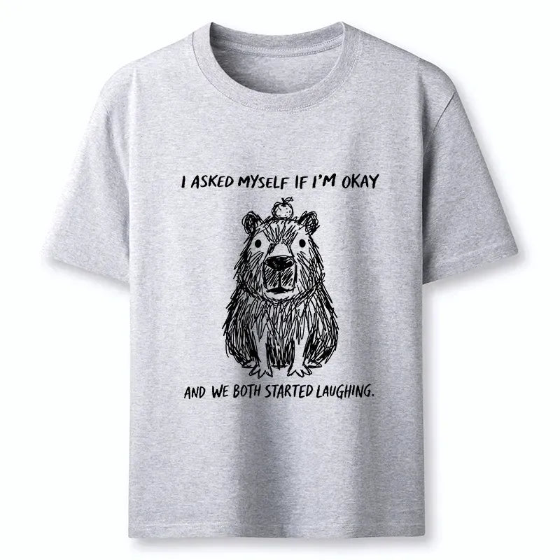 Kyoto-Lion The Line Capybara£ºI Asked Myself If I'm Okay Classic T-Shirt