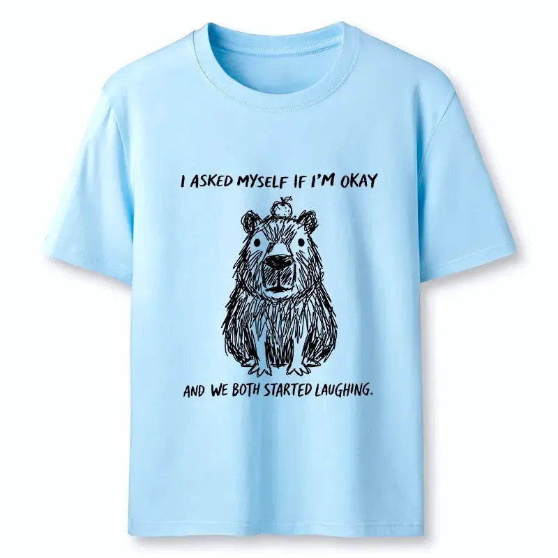 Kyoto-Lion The Line Capybara£ºI Asked Myself If I'm Okay Classic T-Shirt