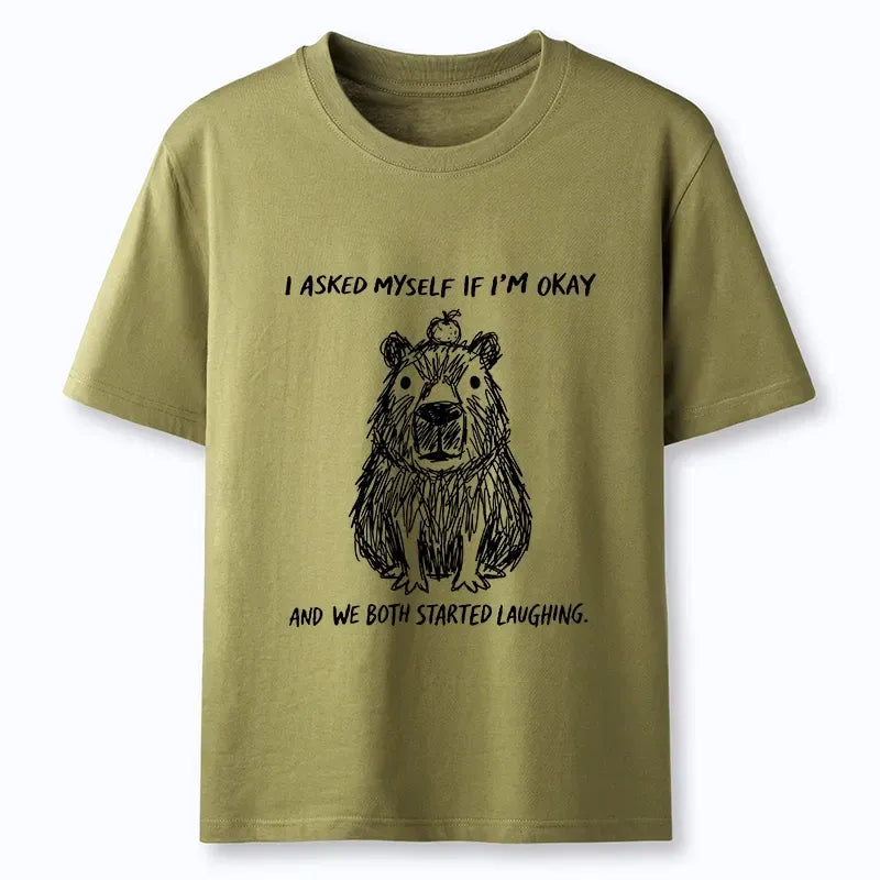 Kyoto-Lion The Line Capybara£ºI Asked Myself If I'm Okay Classic T-Shirt