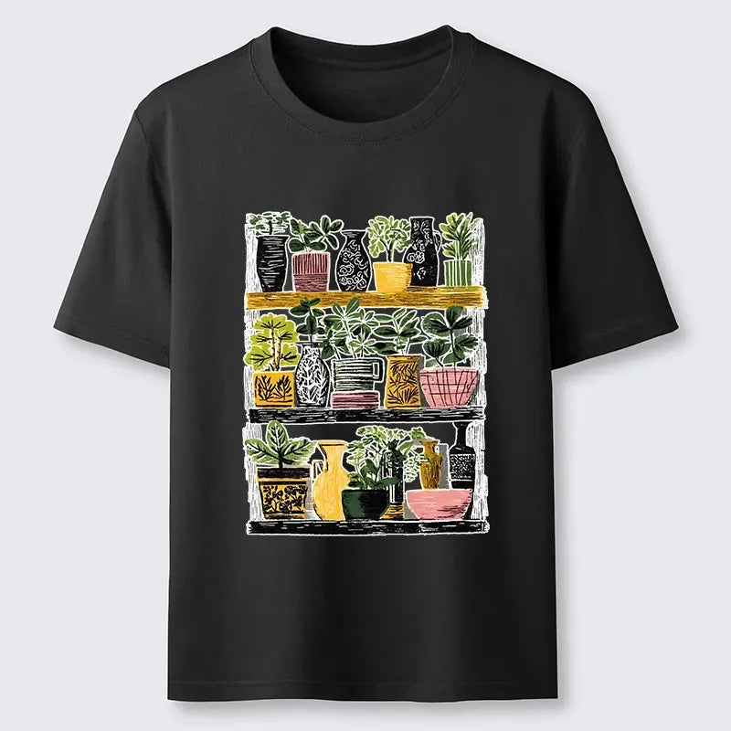 Kyoto-Lion Cozy Home Plant Shelf Vibes Classic T-Shirt