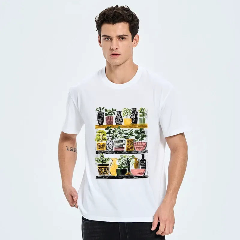 Kyoto-Lion Cozy Home Plant Shelf Vibes Classic T-Shirt
