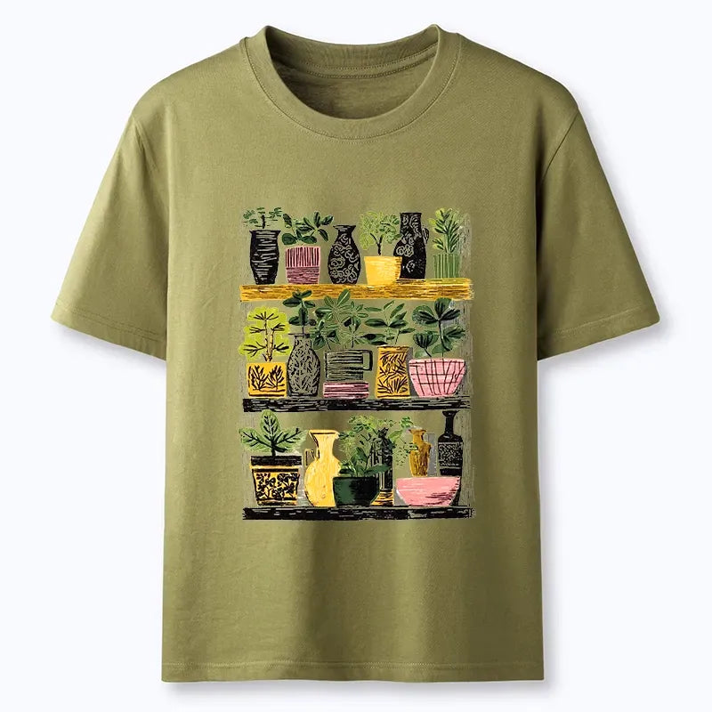 Cozy Home Plant Shelf Vibes T-Shirt