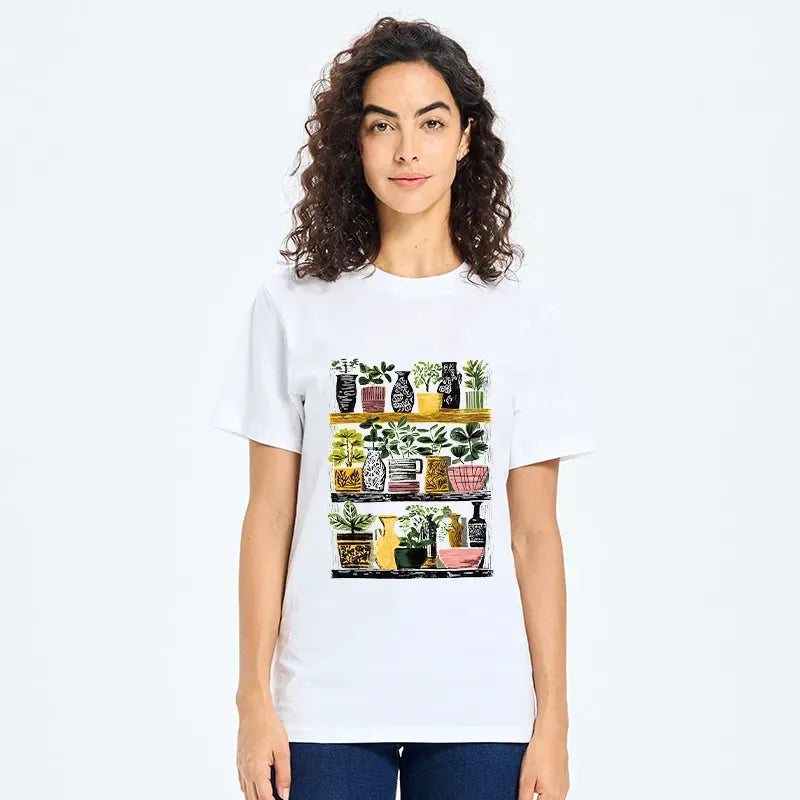 Cozy Home Plant Shelf Vibes T-Shirt