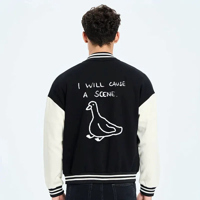kyoto lion funny goose jacket for streetwear