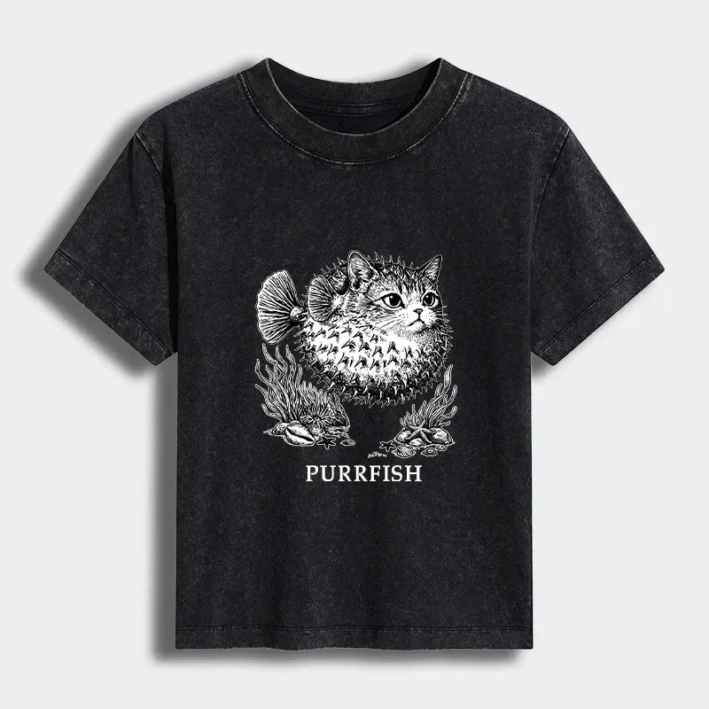 cute cat head japanese t-shirt for women