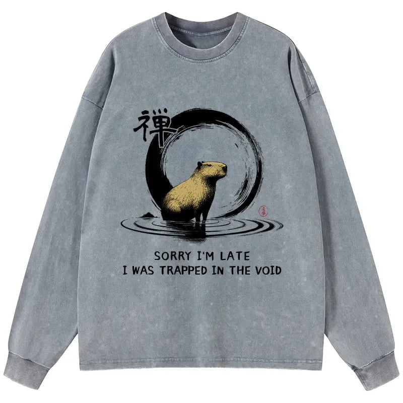 Funny Capybara Washed T-Shirt for Gift