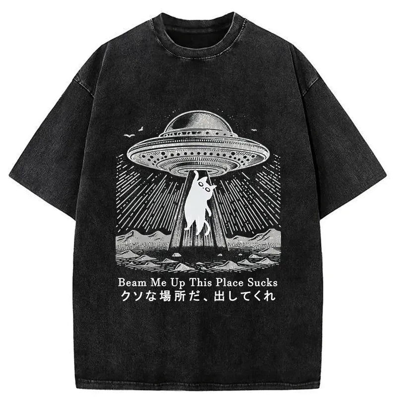 Kyoto-Lion Please Take Me Away Washed T-Shirt