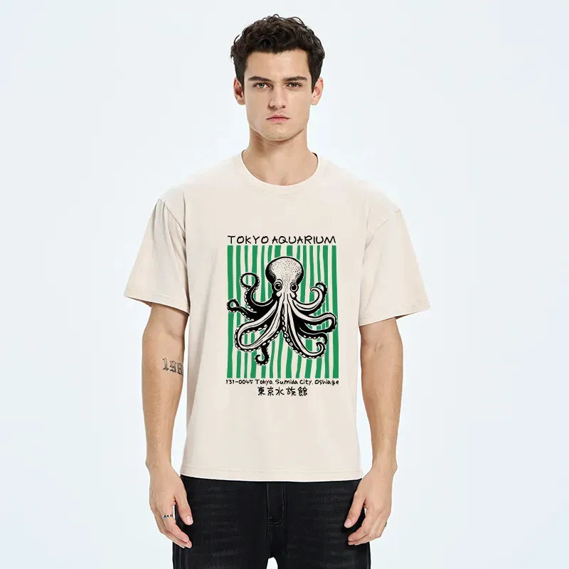 Cute Octopus Washed T-Shirt