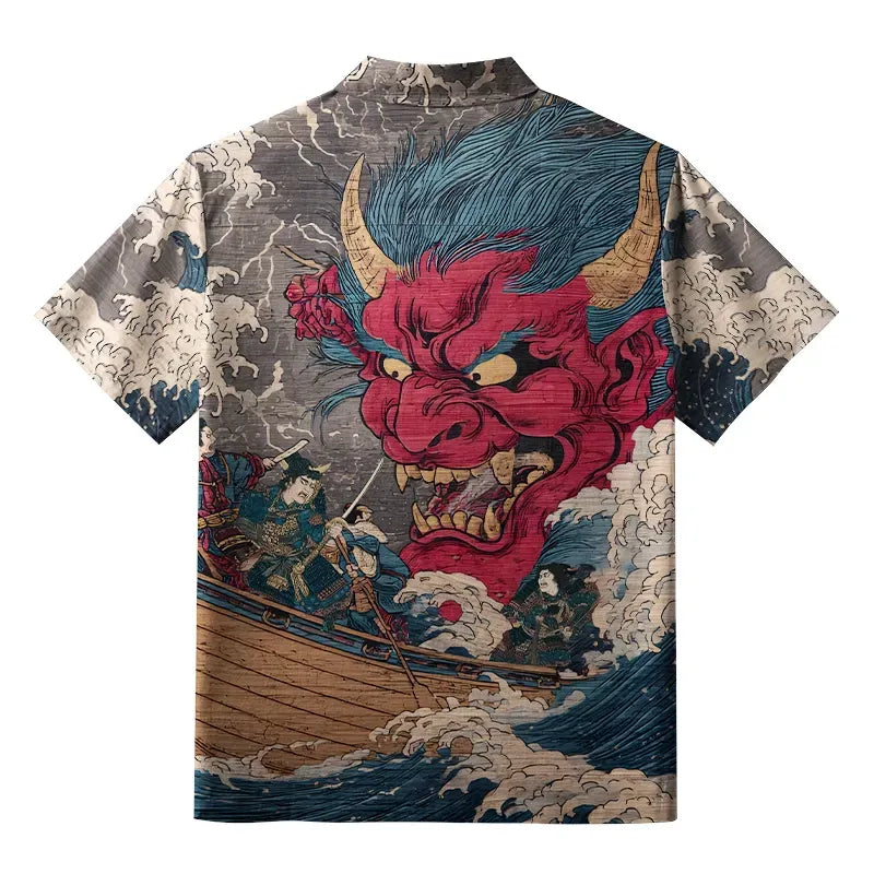 Kyoto Lion Samurai Shirt Casual Wear