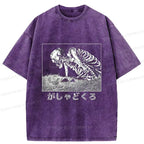 Japanese Giant Skeleton Yokai Washed T-Shirt