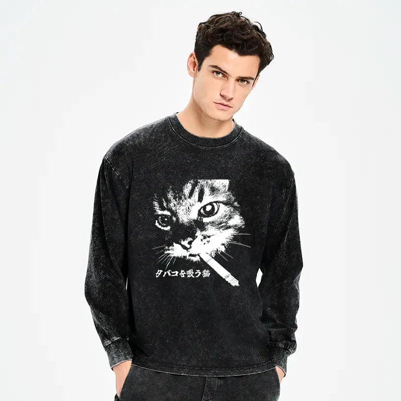 Best Seller Cat Smoking Long Sleeve T-Shirt