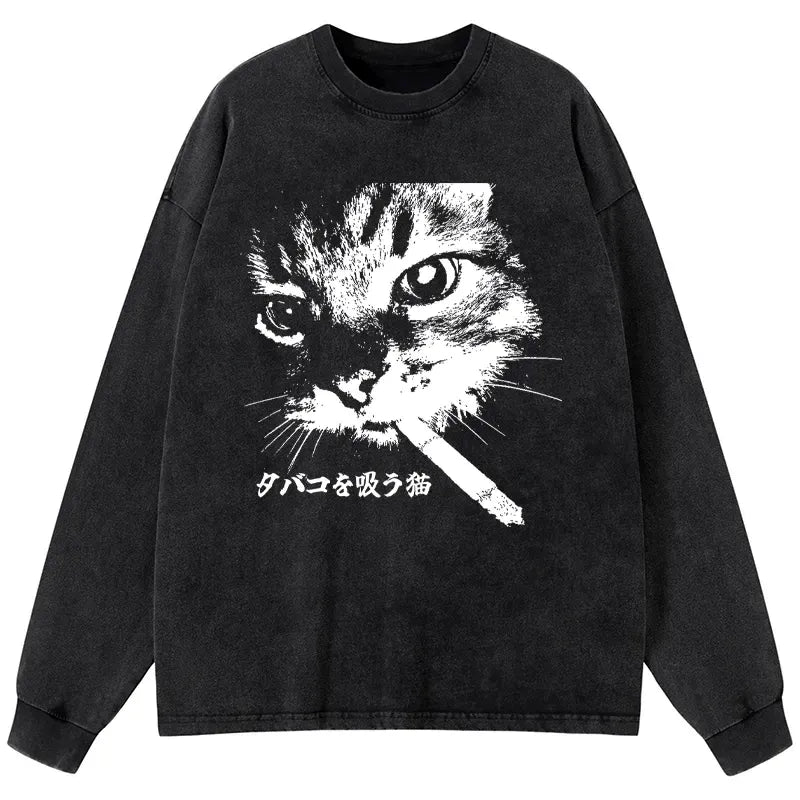 Best Seller Cat Smoking Long Sleeve T-Shirt