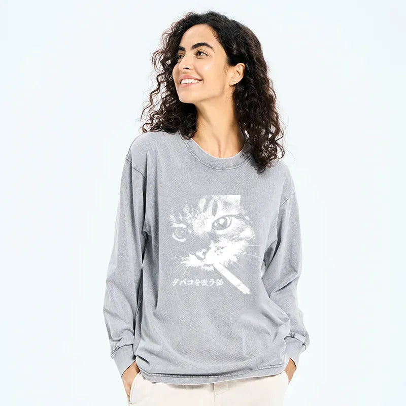 Best Seller Cat Smoking Long Sleeve T-Shirt