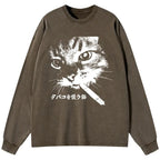 Vintage Washed Cat Tee for Everyday