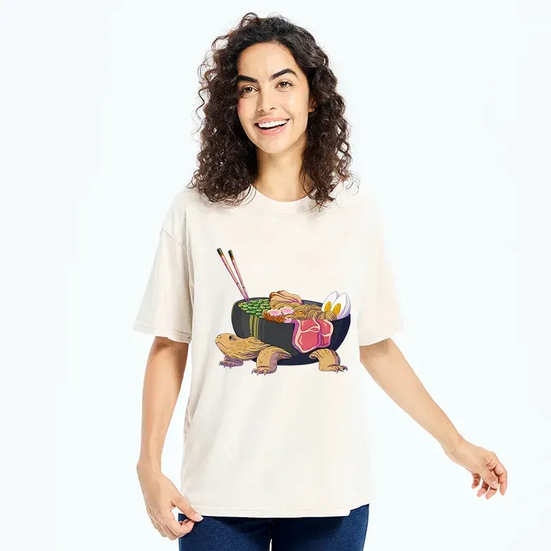 funny turtle ramen t-shirt for him