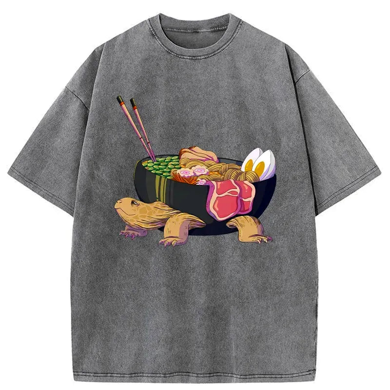 kyoto lion washed cotton t-shirt