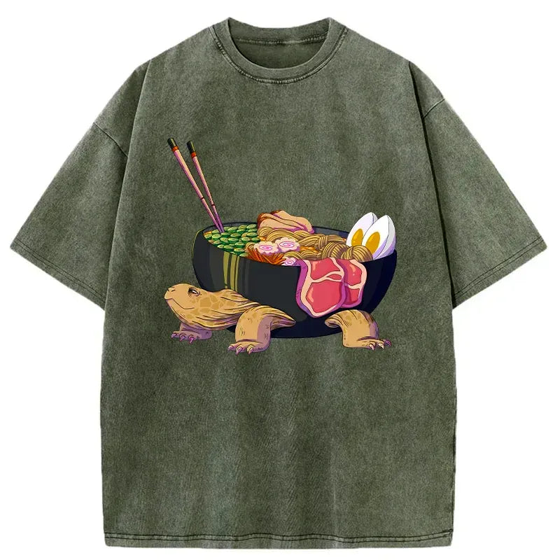 kyoto lion washed cotton t-shirt